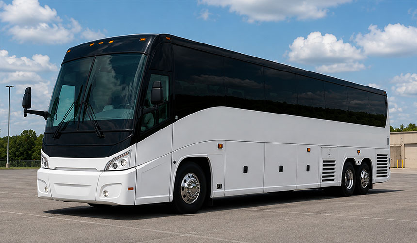 56-passenger charter bus in Johns Creek, GA